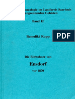 Die Einwohner Von Ensdorf Vor 1870