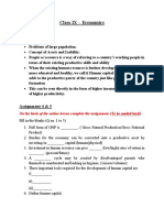 Gist:: Class IX - Economics