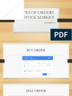 Types of Orders in Stock Market: by Sachin V A