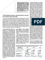 Halogenated Organic Compounds Macroalgae: Volatile Released To Seawater From Temperate Marine