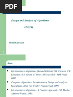 Design and Analysis of Algorithms CSC201: Shahid Hussain