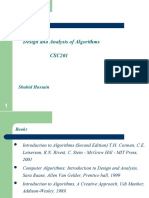 Design and Analysis of Algorithms CSC201: Shahid Hussain
