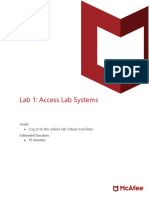 Lab 1: Access Lab Systems: Log in To The Online Lab Virtual Machines
