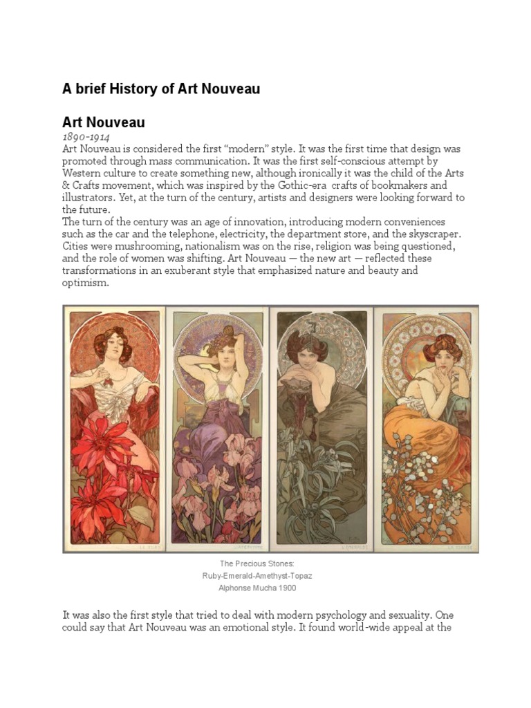 Overview of Art Nouveau History | PDF | Ukiyo E | Art Media