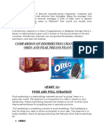 Comparison of Distribution Channel of Lu Oreo and Peak Freans Peanut Pik