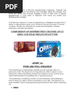 Comparison of Distribution Channel of Lu Oreo and Peak Freans Peanut Pik