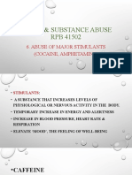 Abuse of Major Stimulants (Cocaine, Amphetamine)