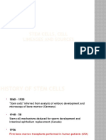 Stem Cells, Cell Lineages and Sources