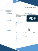 Education Profile: Curiculum Vitae