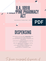 R.A. 10918 Philippine Pharmacy Act
