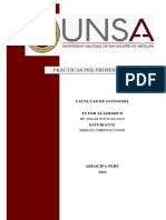 Prácticas pre-profesionales en oficina administrativa y financiera