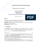 Partial Ordering of Block Matrices in Minkowski Space: Keywords: MSC 2010 No.