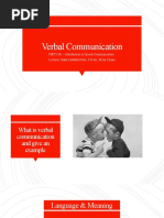 Chapter 3 - Verbal Communication