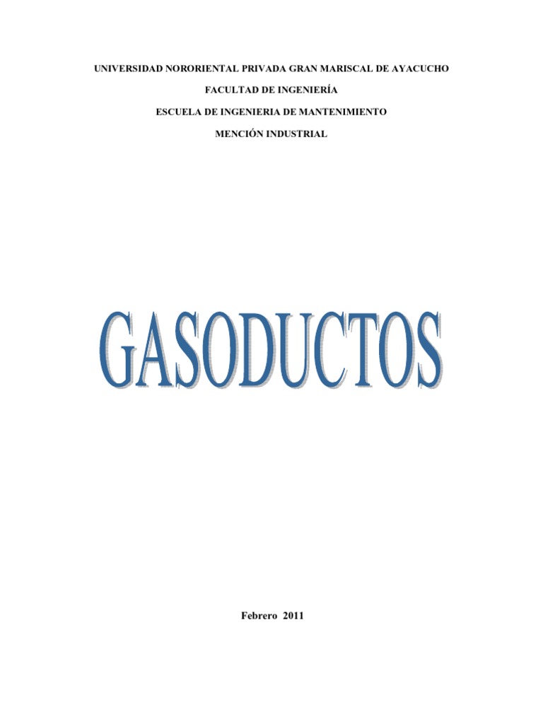 Tipos de Gasoductos | PDF | Corrosión | Gas natural