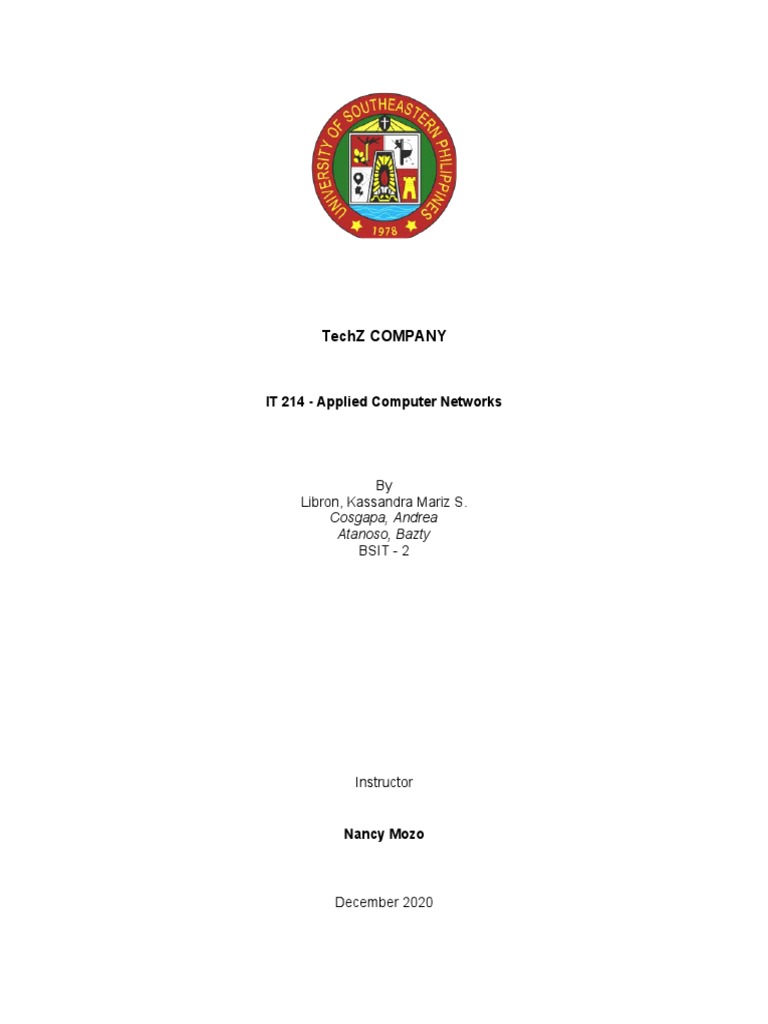 Techz Company: IT 214 - Applied Computer Networks | PDF | Virtual ...