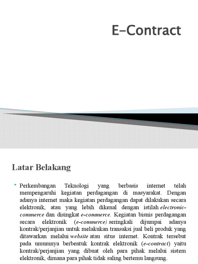 E Contract | PDF | Bisnis | Komputer