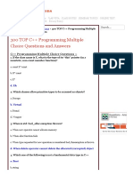 300 TOP C++ Programming Multiple Choice Questions and Answers