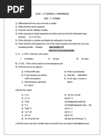 Class - 11 (Science + Commmerce) Test - 3 - Python