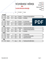 Raspored Predavanja I Vežbanja: MAS Prozvodno-Informacione Tehnologije
