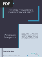 Citibank Performance Evaluation Case Study