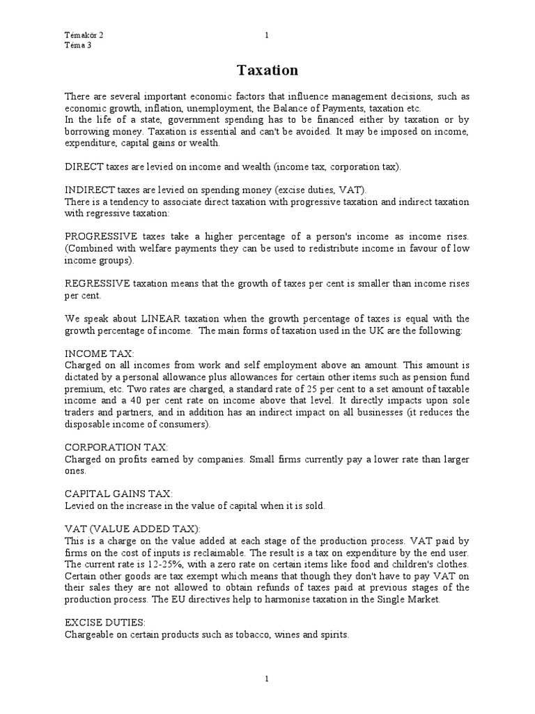 Taxation PDF Excise Taxation