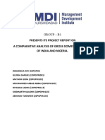 Presents Its Project Report On A Comparative Analysis of Gross Domestic Product of India and Nigeria