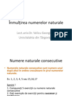 Curs 3 (Inmultirea Numerelor Naturale)