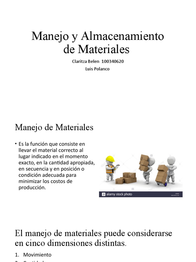 Manejo y Almacenamiento de Materiales | PDF