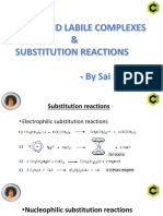 Inert and Labile Complexes and Substitution Reactions