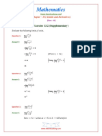 Limits and Derivatives Class XI Chapter 13 Exercise 13.2 Supplementary Mathematics Problems