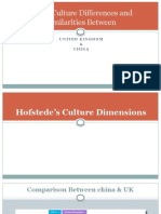 Cross-Culture Differences and Similarities Between: United Kingdom & China