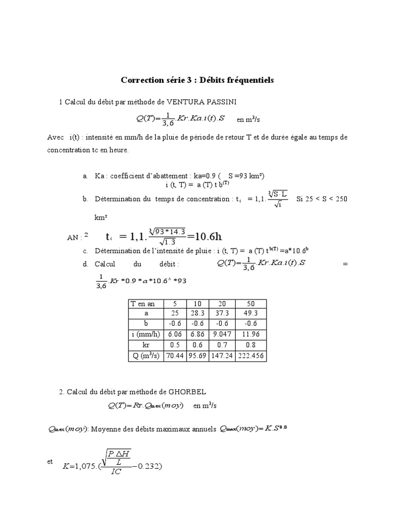 Correction Série 3 | PDF | Dynamique fluviale | Sciences de la terre