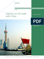 Statistics On UK Trade With China: Briefing Paper