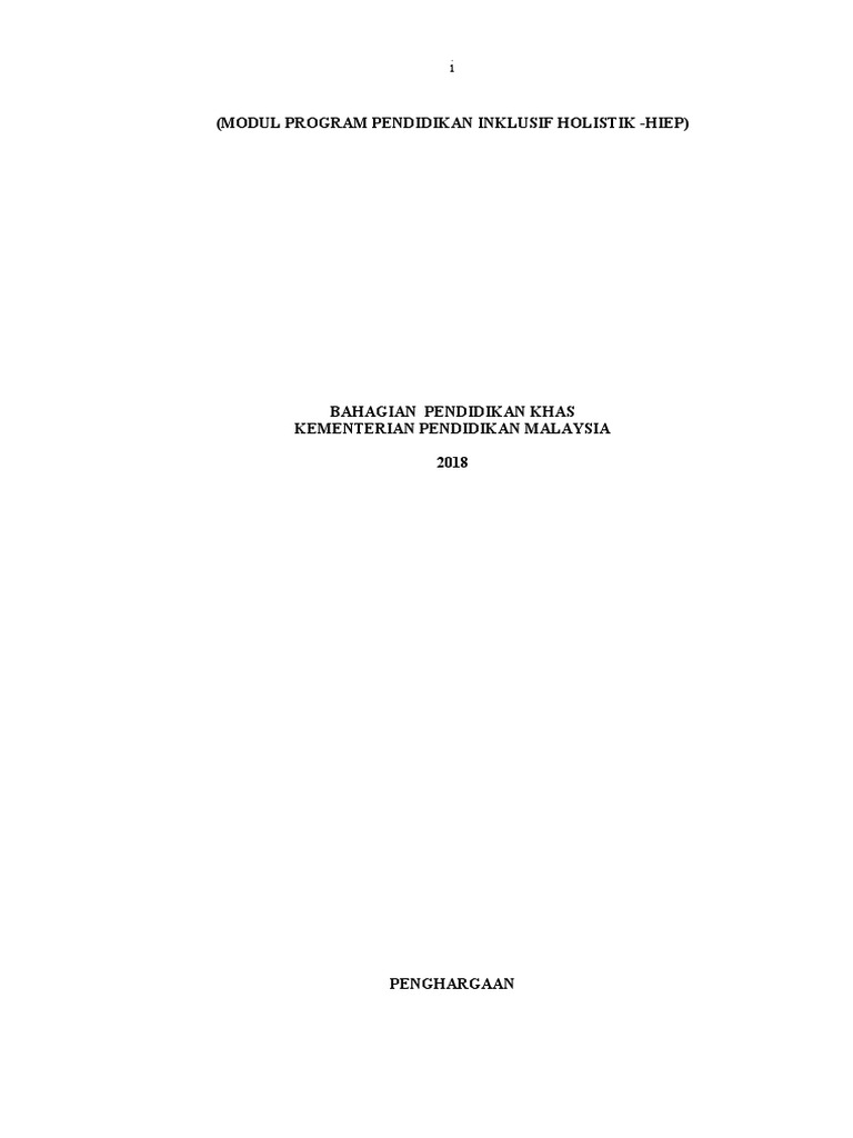 Rakan Inklusif Penulisan Modul HIEP | PDF