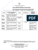 Planes de trabajo para desarrollo institucional