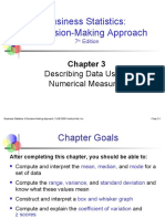 Business Statistics: A Decision-Making Approach: Describing Data Using Numerical Measures