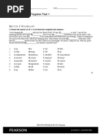 Gold Preliminary Progress Test 1: Name - Class