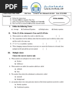 Basic Math Midterm Exam