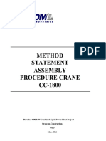 Method of Statement of CC1800 Crane