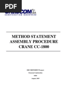 Method of Statement of CC1800 Crane