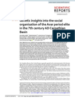 Genetic insights into the social organisation of the Avar period elite in the 7th century AD Carpathian Basin