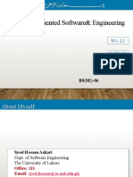 Object Oriented Software& Engineering Object Oriented Software& Engineering