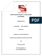 Shyam Narayan Chouksey V. Union of India Case Analysis: Arushi Bisht - PRN 1610324310