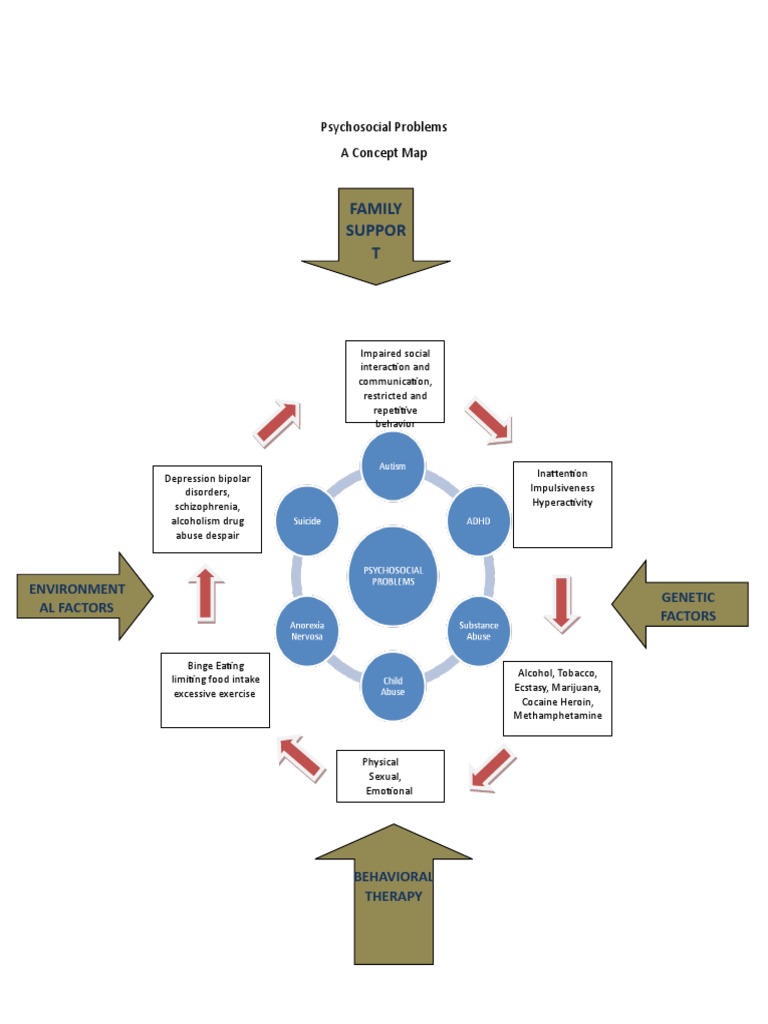 Family Suppor T: Psychosocial Problems A Concept Map | PDF