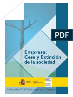 Empresa: Cese y Extinción de La Sociedad