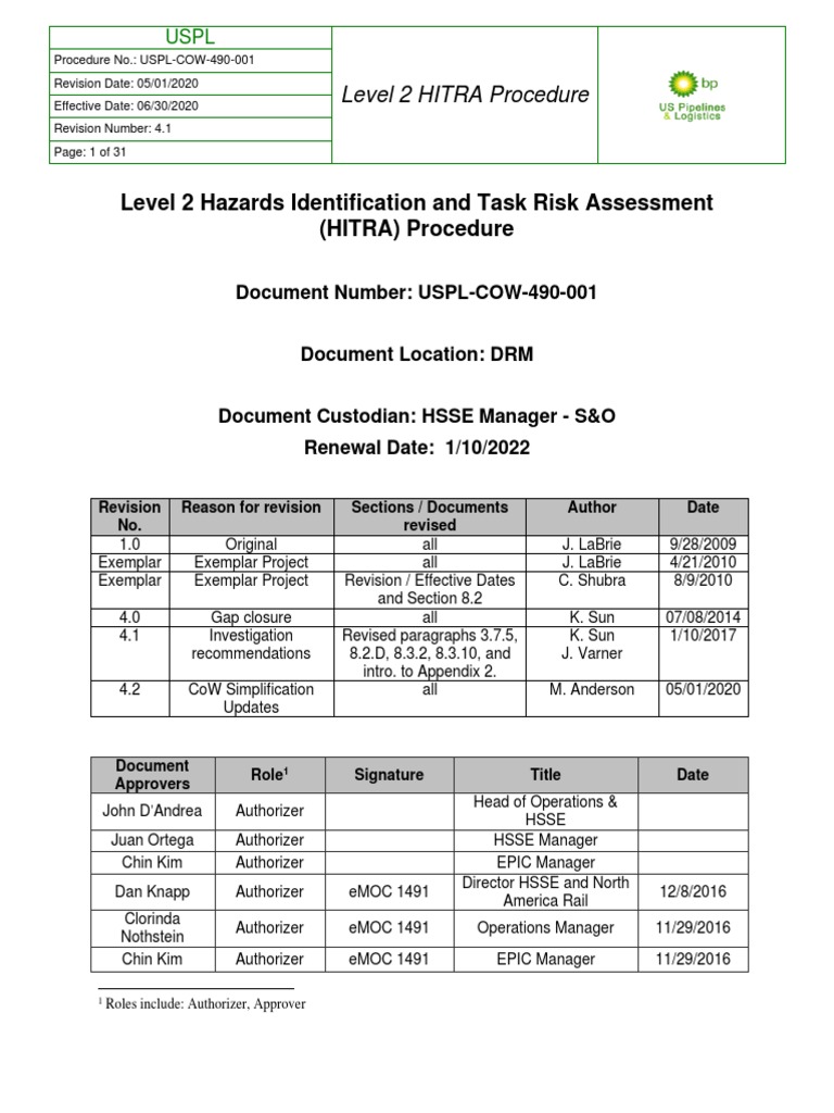 Level 2 HITRA Procedure Overview | PDF | Personal Protective Equipment ...