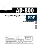 Teac AD 800 Owners Manual PDF
