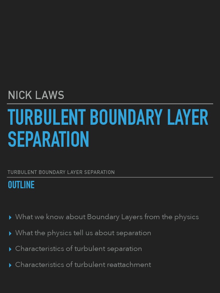 Turbulent Boundary Layer Separation | PDF | Boundary Layer | Turbulence