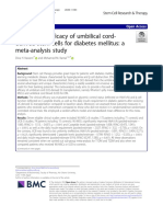 Therapeutic Efficacy of Umbilical Cordderived Stem Cells For Diabetes Mellitus - A Meta-Analysis Study