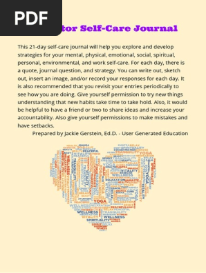 Self Care Journal